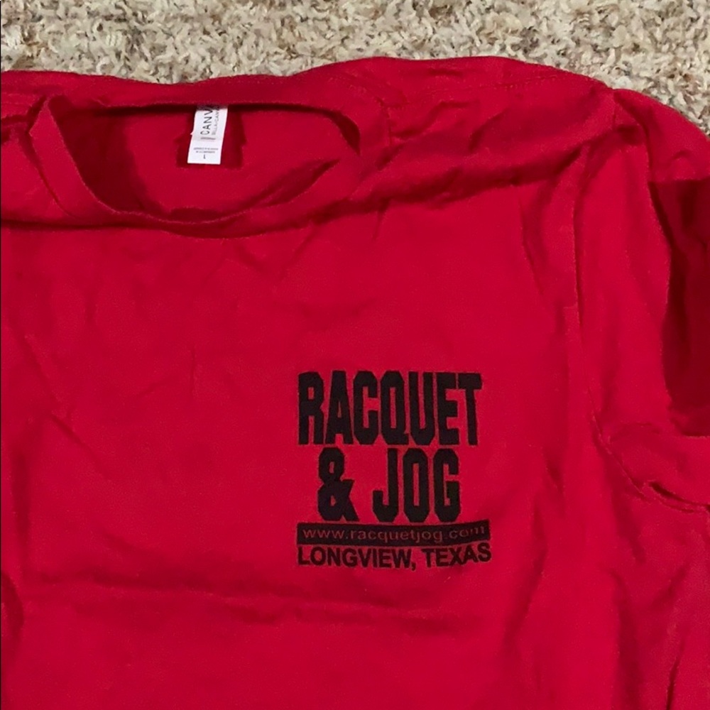 Racquet and Jog Canvas T-shirt